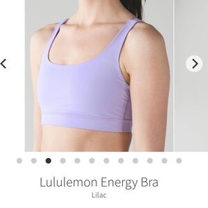 Lululemon Energy Bra - Lilac; Size 6